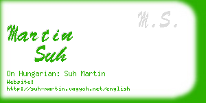 martin suh business card
